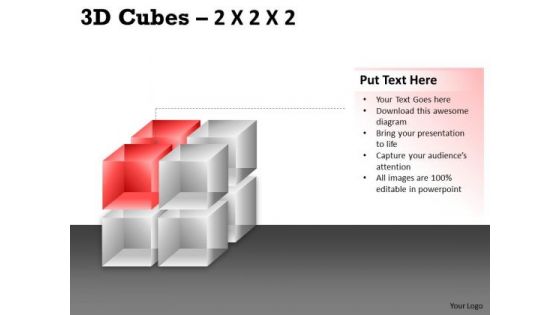 Mba Models And Frameworks 3d Cubes 2x2x2 Marketing Diagram