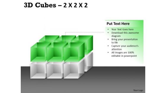 Mba Models And Frameworks 3d Cubes 2x2x3 Strategy Diagram