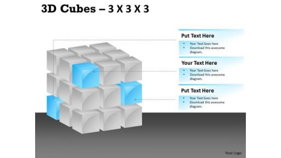 Mba Models And Frameworks 3d Cubes 3x3x3 Strategy Diagram