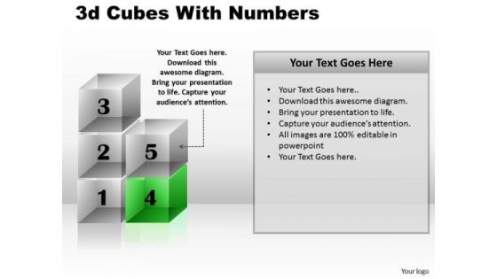 Mba Models And Frameworks 3d Cubes With Numbers Marketing Diagram