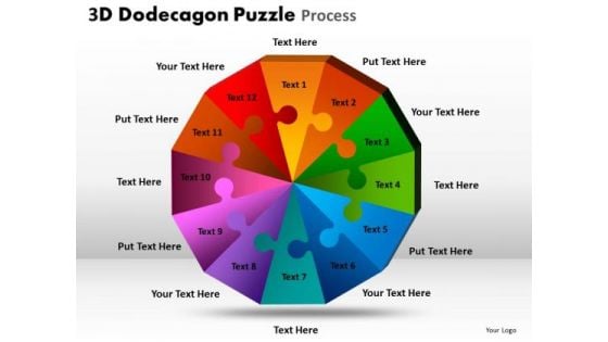 Mba Models And Frameworks 3d Dodecagon Puzzle Process Marketing Diagram