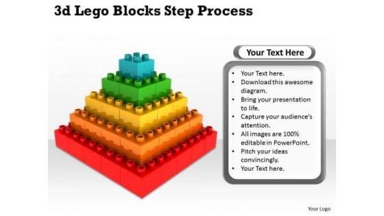 Mba Models And Frameworks 3d Lego Blocks Step Process Strategy Diagram