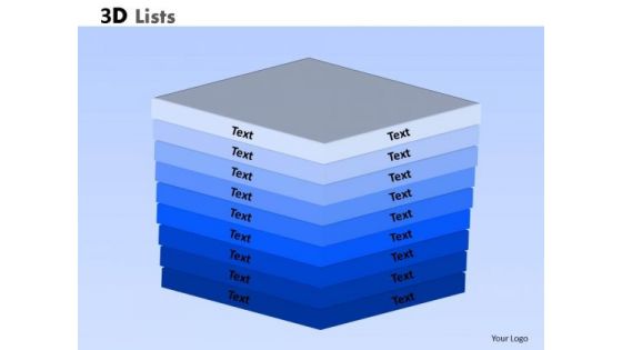 Mba Models And Frameworks 3d Lists PowerPoint Slide Sales Diagram