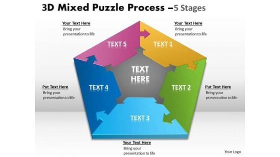 Mba Models And Frameworks 3d Mixed Puzzle Process Marketing Diagram