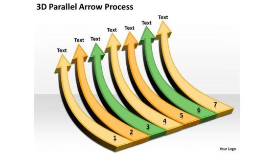 Mba Models And Frameworks 3d Parallel Arrow Process Strategy Diagram