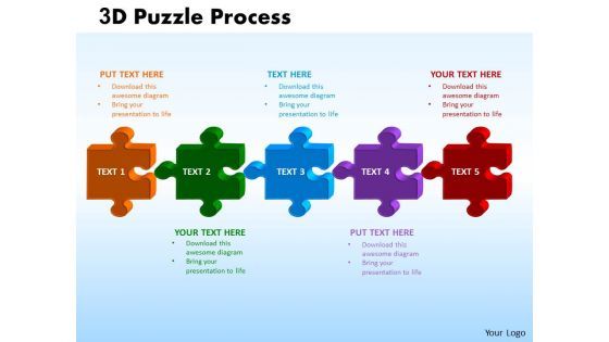 Mba Models And Frameworks 3d Puzzle Process Business Diagram