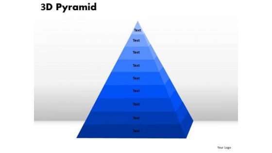 Mba Models And Frameworks 3d Pyramid With Multiple Stages Sales Diagram