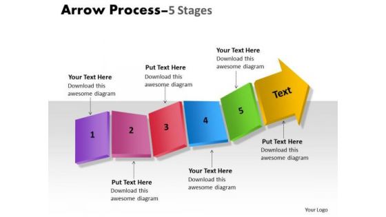 Mba Models And Frameworks Arrow Process 5 Stages Business Framework Model