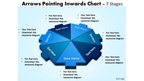 Mba Models And Frameworks Arrows Pointing Inwards Chart 7 Stages Consulting Diagram