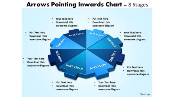 Mba Models And Frameworks Arrows Pointing Inwards Chart 8 Stages Marketing Diagram