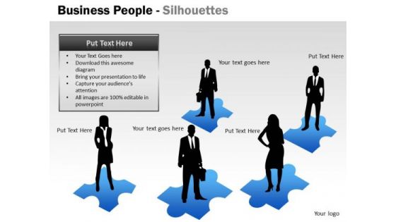 Mba Models And Frameworks Business People Silhouettes Sales Diagram