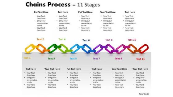 Mba Models And Frameworks Chains Process 11 Stages Business Diagram