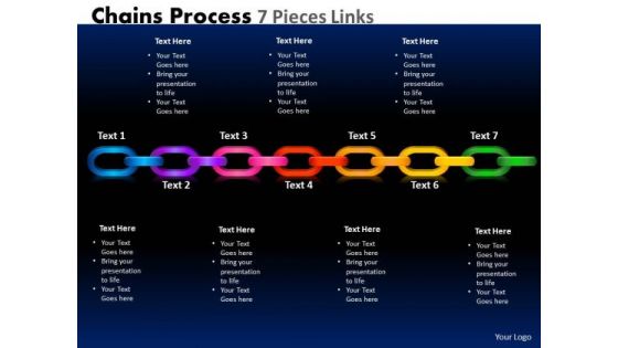 Mba Models And Frameworks Chains Process 7 Pieces Links Marketing Diagram