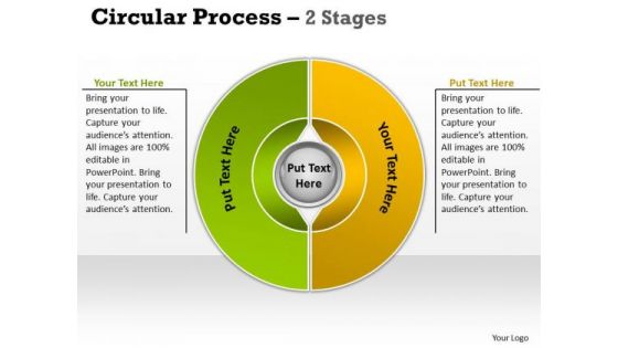 Mba Models And Frameworks Circular Process 2 Stages Sales Diagram