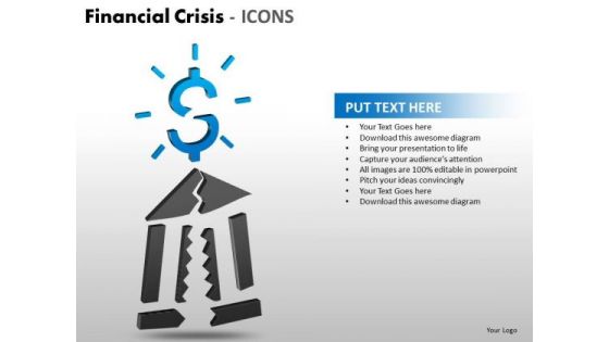 Mba Models And Frameworks Financial Crisis Icons Marketing Diagram