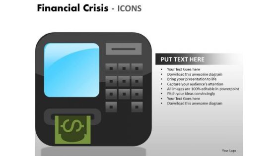 Mba Models And Frameworks Financial Crisis Icons Sales Diagram