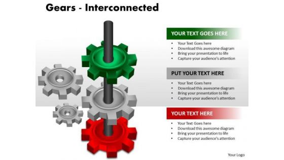 Mba Models And Frameworks Gears Interconnected Sales Diagram