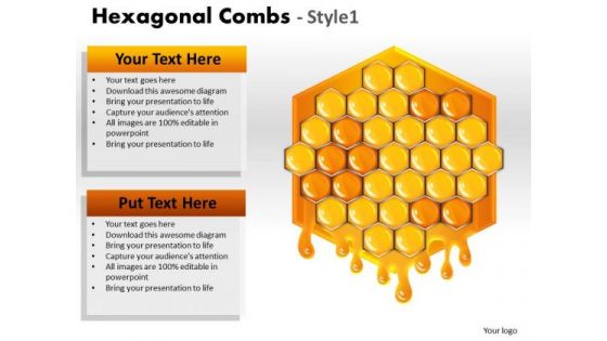 Mba Models And Frameworks Hexagonal Combs Marketing Diagram