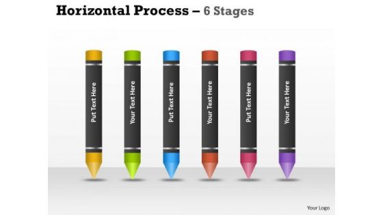 Mba Models And Frameworks Horizontal Process 6 Stages Strategy Diagram