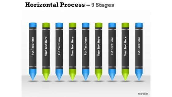 Mba Models And Frameworks Horizontal Process 9 Stages Strategy Diagram