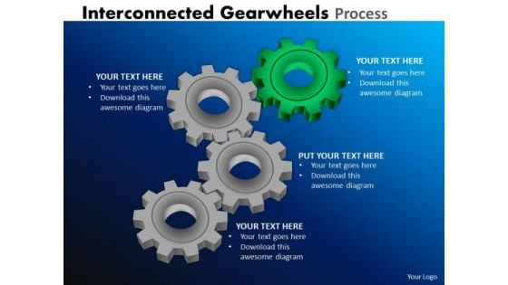 Mba Models And Frameworks Interconnected Gearwheels Process Sales Diagram