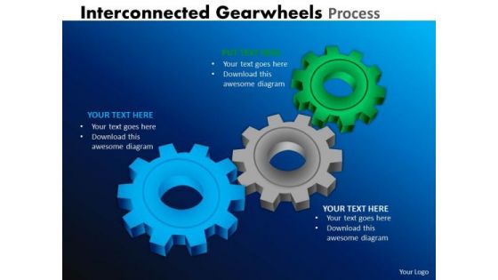 Mba Models And Frameworks Interconnected Gearwheels Process Strategy Diagram