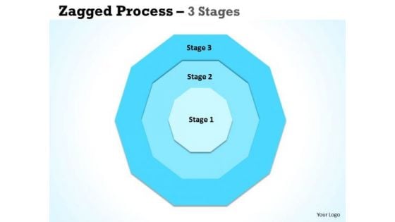 Mba Models And Frameworks Jagged Proces 3 Stages Business Diagram