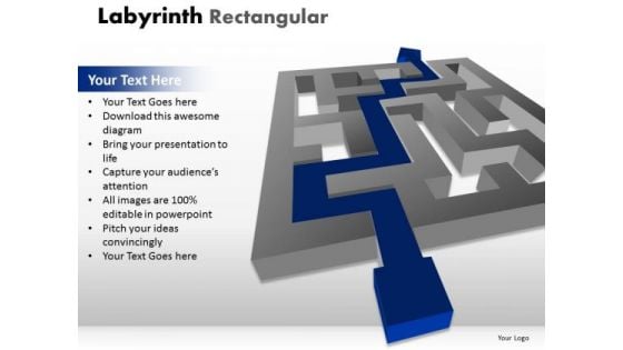 Mba Models And Frameworks Labyrinth Rectangular Business Diagram