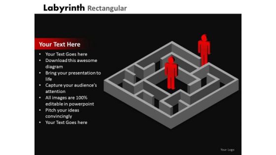 Mba Models And Frameworks Labyrinth Rectangular Marketing Diagram