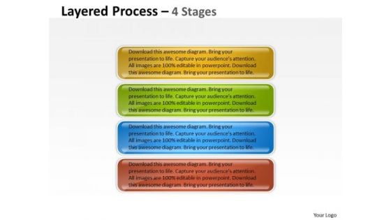 Mba Models And Frameworks Layered Process 4 Steps Diagram Strategy Diagram