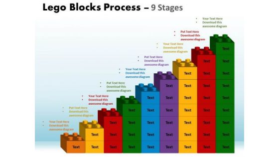 Mba Models And Frameworks Lego Blocks Process 9 Stages Consulting Diagram