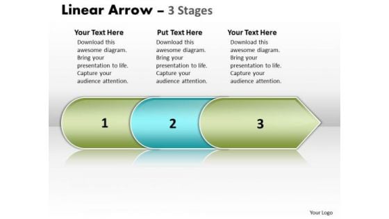 Mba Models And Frameworks Linear Arrow 3 Stages Sales Diagram