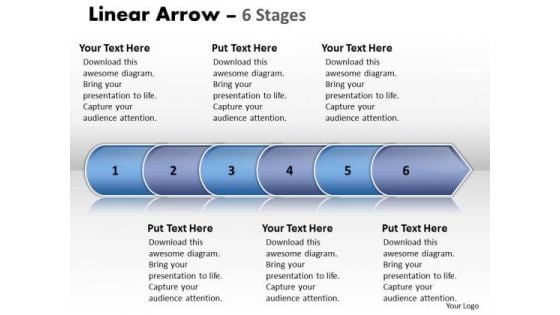 Mba Models And Frameworks Linear Arrow 6 Stages Business Diagram