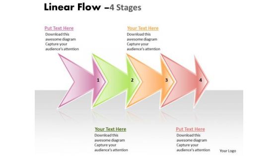 Mba Models And Frameworks Linear Flow 4 Stages Style 1 Strategy Diagram