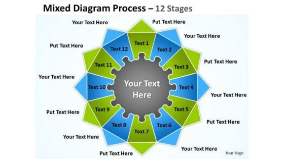 Mba Models And Frameworks Mixed Diagram Process 12 Stages For Strategy Marketing Diagram