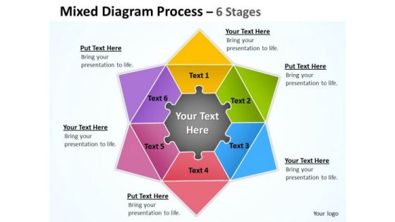 Mba Models And Frameworks Mixed Diagram Process 6 Stages Consulting Diagram