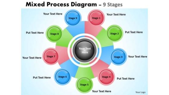 Mba Models And Frameworks Mixed Process Diagram 9 Stages For Sales Strategy Diagram