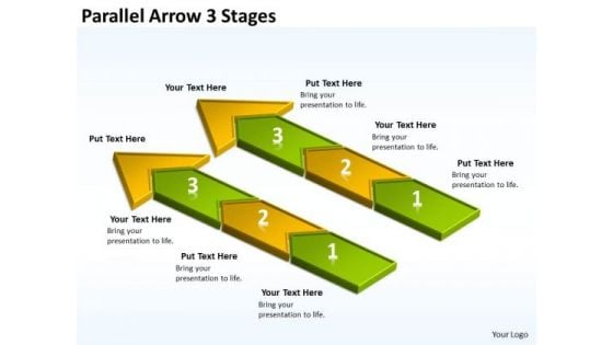 Mba Models And Frameworks Parallel Arrow 3 Stages Consulting Diagram