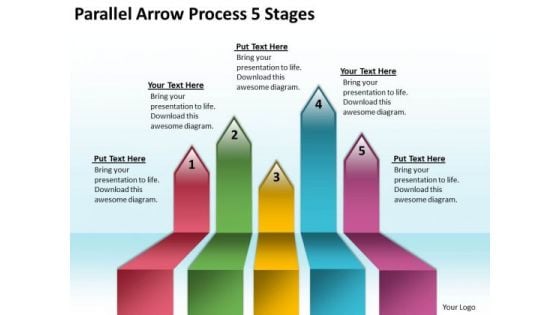 Mba Models And Frameworks Parallel Arrow Process 5 Stages Consulting Diagram