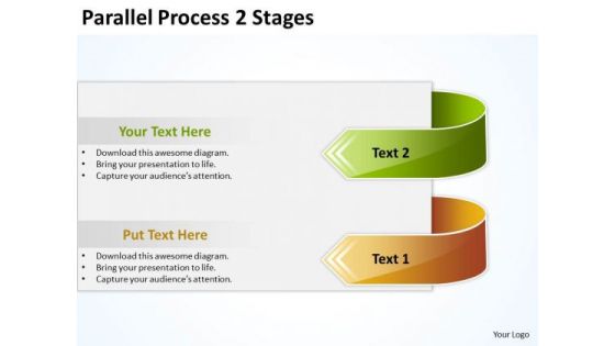 Mba Models And Frameworks Parallel Process 2 Stages Business Cycle Diagram