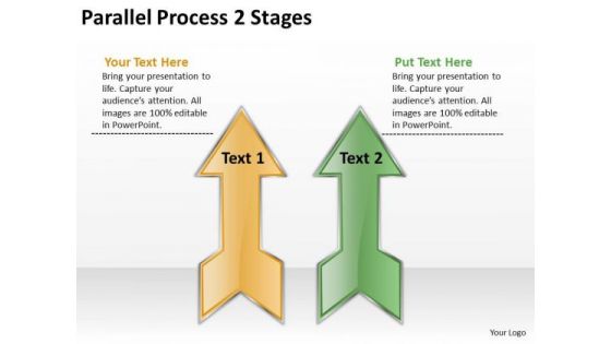 Mba Models And Frameworks Parallel Process 2 Stages Marketing Diagram