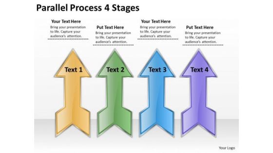 Mba Models And Frameworks Parallel Process 4 Stages Consulting Diagram