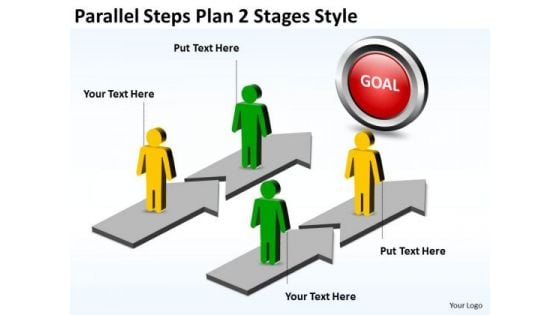 Mba Models And Frameworks Parallel Steps Plan 2 Stages Style Sales Diagram