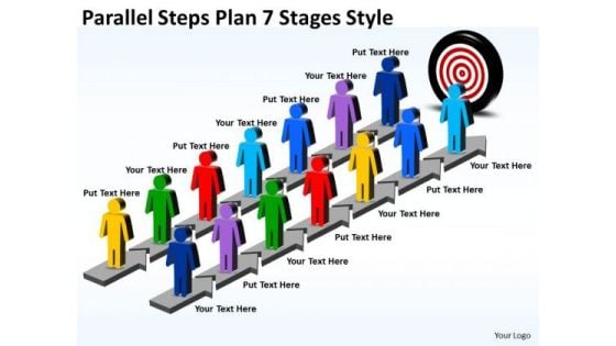 Mba Models And Frameworks Parallel Steps Plan 7 Stages Style Strategy Diagram