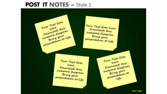 Mba Models And Frameworks Post It Notes Style 1 Sales Diagram