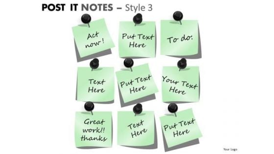 Mba Models And Frameworks Post It Notes Style 3 Business Diagram