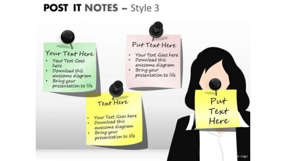 Mba Models And Frameworks Post It Notes Style 3 Marketing Diagram