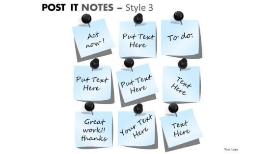 Mba Models And Frameworks Post It Notes Style 3 Sales Diagram