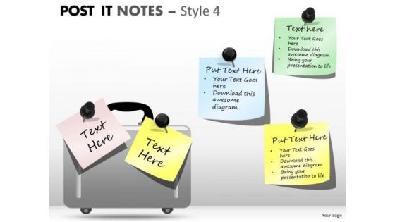 Mba Models And Frameworks Post It Notes Style 4 Business Diagram