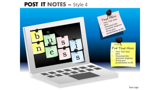 Mba Models And Frameworks Post It Notes Style 4 Business Framework Model